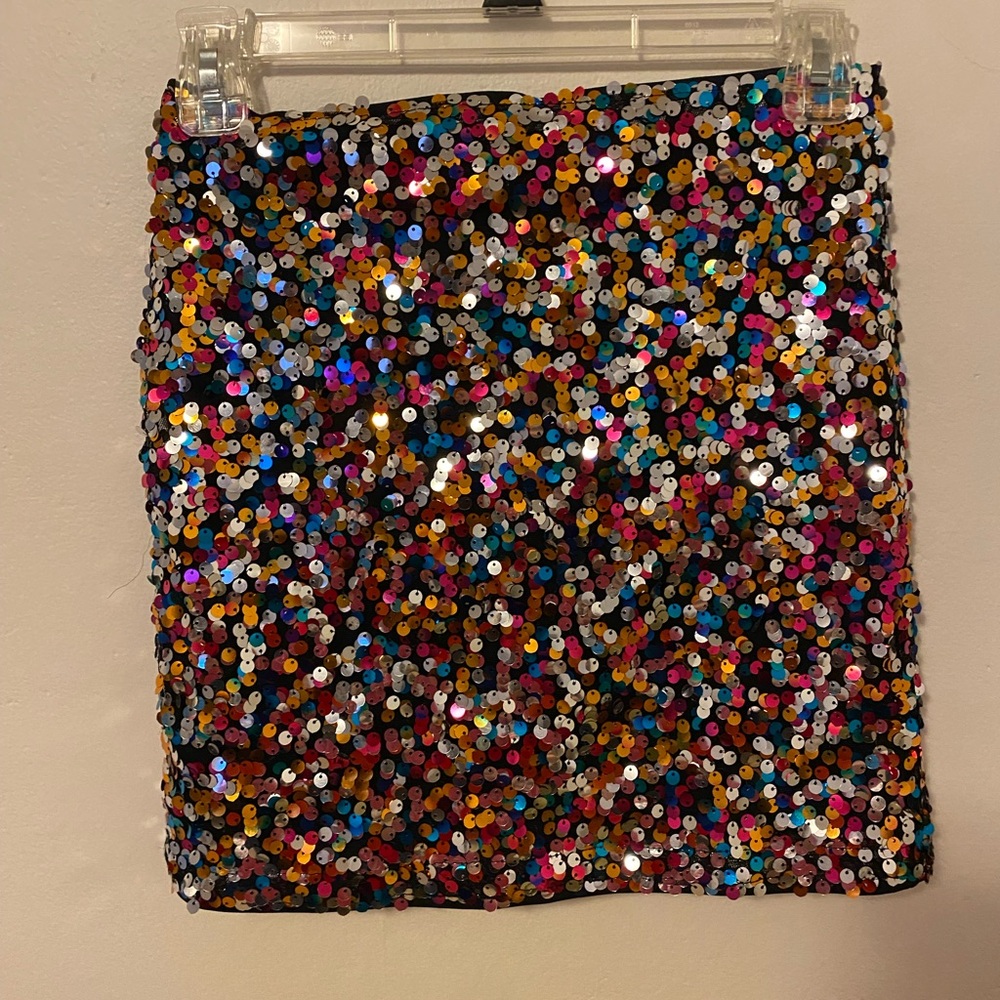 SHEIN Vibrant Sequin Mini Skirt